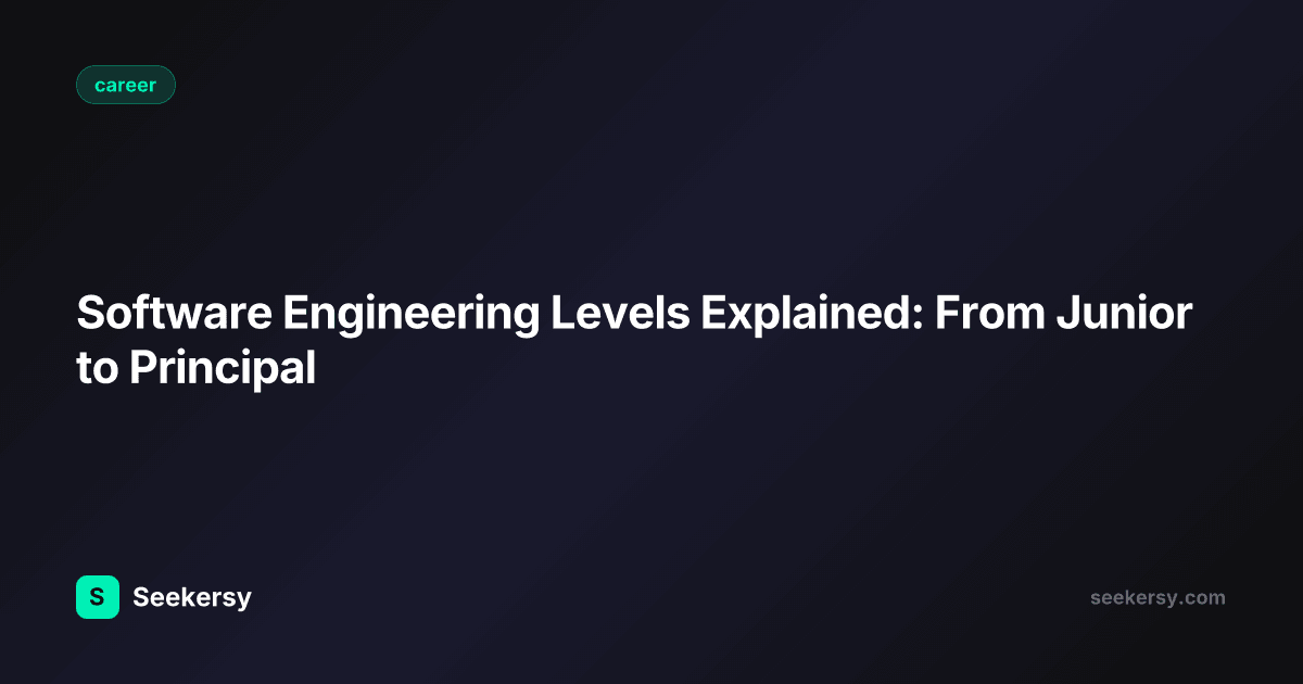 Software Engineering Levels Explained: From Junior to Principal